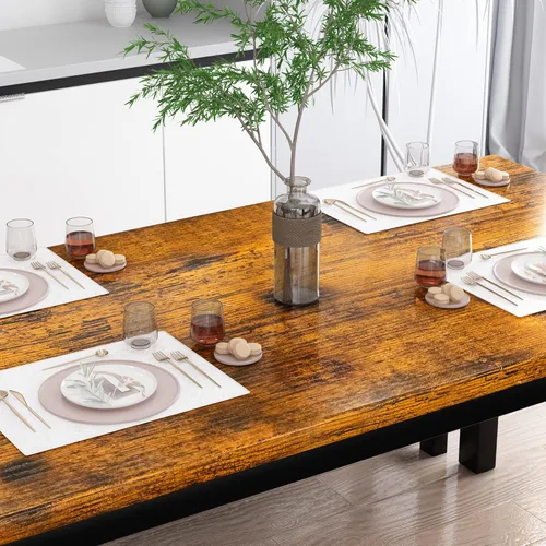 Miniatura 3 de AWQM Juego de mesa de comedor, juego de cocina con 2 bancos, ideal para el hogar y la habitación, desayuno de 43.3 x 23.6 x 28.5 pulgadas, bancos