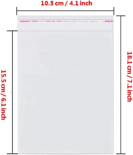 Miniatura 2 de 300 bolsas de celofán transparentes resellables de 4 x 6 pulgadas con sello autoadhesivo, ideales para panadería, velas, jabones, galletas