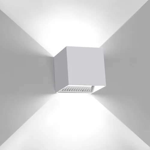 Miniatura 9 de Kawell Aplique de pared LED moderno de 12 W, ángulo de haz ajustable, impermeable, IP65, luz de pared de aluminio para interiores y exteriores