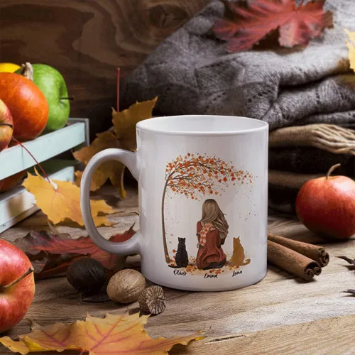 Miniatura 4 de Gossby Taza personalizada con texto en inglés "Being a Cat Mom", regalo personalizado para mujeres con diseño, nombre, raza de gato, cumpleaños, día