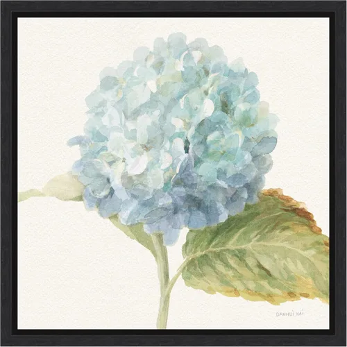 Miniatura 8 de Amanti Art Lienzo enmarcado para pared, 16 x 16 pulgadas, saco floral V cultivo de hortensia azul por Danhui Nai, lienzo enmarcado para pared, obras