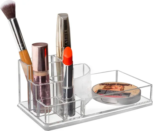 Miniatura 7 de Kryllic Organizador de lápiz labial, organizador de almacenamiento de cosméticos de maquillaje, organizador de plástico transparente con múltiples