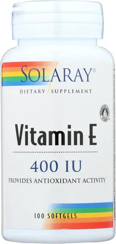 Miniatura 4 de SOLARAY Vitamina E d-alfa tocoferol 268mg (400 UI) Salud del corazón y la piel, apoyo de la actividad antioxidante 100ct
