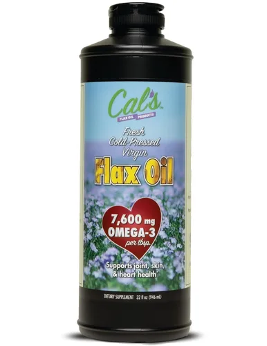 Miniatura 9 de Cal's Aceite de lino, linaza prensada en frío, alto en ácidos grasos omega-3, aceite de linaza sin refinar, suplemento líquido de aceite esencial