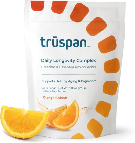 TruSpan - Polvo de creatina con aminoácidos y vitaminas, complejo de longevidad diaria, sin azúcar, 0.09 oz de monohidrato de creatina, recuperación