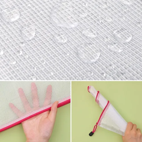 Miniatura 3 de EOOUT 8 bolsas de malla con cremallera, 8 tamaños, bolsas impermeables con cremallera, 8 colores de plástico impermeable para almacenamiento