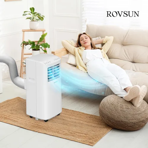 Miniatura 7 de ROVSUN - Aire acondicionado portátil inteligente de 8.000 BTU con WiFi, control remoto y aplicación, enfriador, deshumidificador y ventilador 3