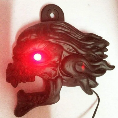 Miniatura 2 de MT246-009-A- Cubierta negra para bocina de cabeza de viento de Ghost Head Compatible con Harley-Davidson de 1992 en adelante con montaje lateral