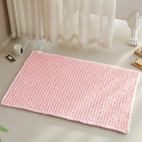 Miniatura 115 de TYUU Tapete de baño estilo gofre, tapete de baño bohemio, antideslizante, lavable, súper absorbente, de secado rápido, bonito tapete de baño