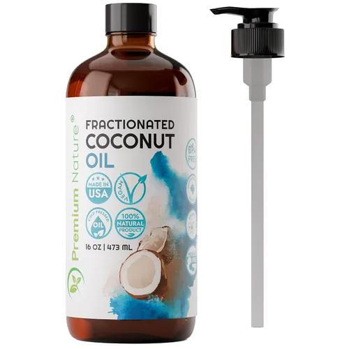 Miniatura 8 de Aceite de coco fraccionado de 8 onzas, 100% puro, ligero, inodoro e incoloro aceite de coco líquido para piel, cabello, masaje, belleza y mezcla