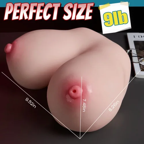 Miniatura 7 de Muñeca Sexual Realista con Pechos Grandes de 9 Libras para Hombres, Torso Sexual Realista de Silicona con Pezones, Juguete Sexual de Pecho Suave