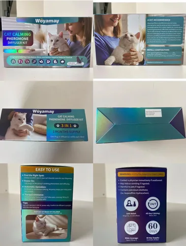Miniatura 3 de Woyamay Difusor calmante para gatos, difusor calmante de feromonas para gatos, para aliviar la ansiedad de los gatos, kit de difusor de feromonas