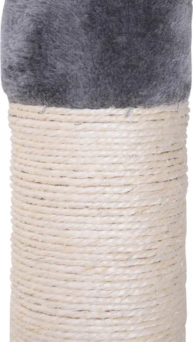 Miniatura 9 de PawHut Árbol para gatos de piso a techo de altura ajustable de 102 pulgadas, torre para gatos de 5 niveles con postes rascadores, hamaca, gris