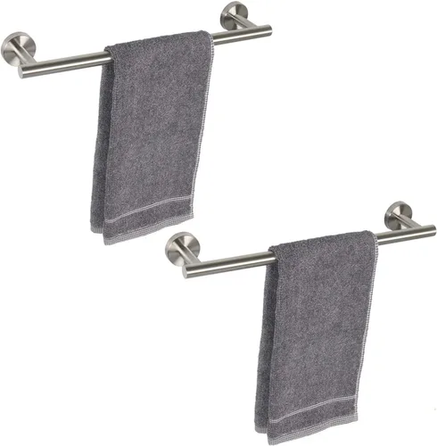 Miniatura 7 de TocTen - Barra de toalla de baño. Soporte de toalla de baño de acero inoxidable grueso SUS304, barra de toalla resistente para cuarto de baño