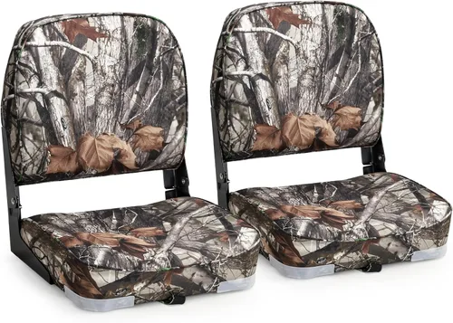 Miniatura 11 de NORTHCAPTAIN T1 Deluxe Asiento plegable para barco con respaldo bajo, tornillos de acero inoxidable incluidos