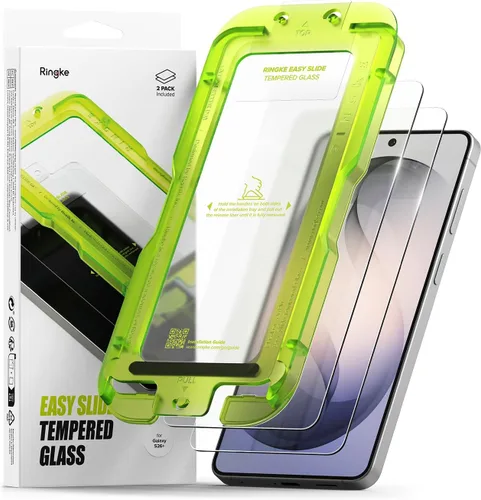 Miniatura 13 de Ringke Vidrio templado Easy Slide [súper fácil de instalar] compatible con Samsung Galaxy S24 FE, protector de pantalla, compatible con fundas