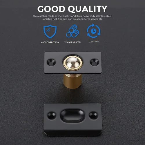 Miniatura 9 de Ravinte Hardware Pestillo de bola para puerta de armario, reemplazo de bola de puerta, accesorios de puerta de cierre de bola, acero inoxidable