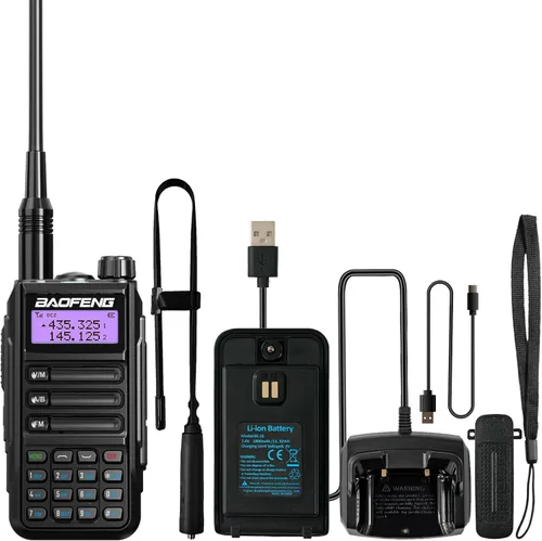 Miniatura 24 de BAOFENG Walkie Talkie UV-16R USB-C 10W con cable de programación Radio bidireccional impermeable de largo alcance de doble banda Radio portátil