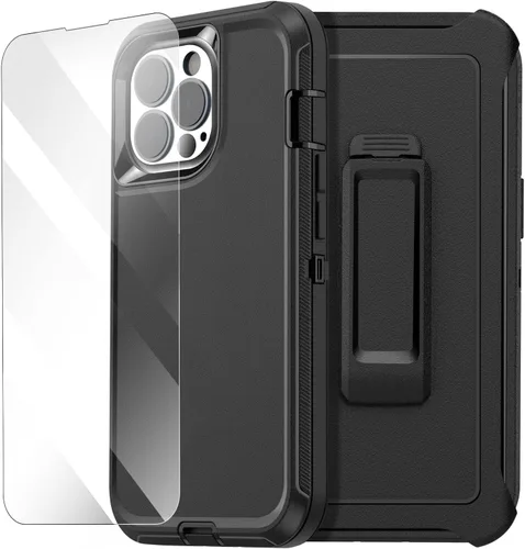 Miniatura 23 de AICase Funda para iPhone 14 Pro Max (6.7") con Protector de Pantalla de Vidrio, Protección contra Caídas de Servicio Pesado, Cuerpo Completo
