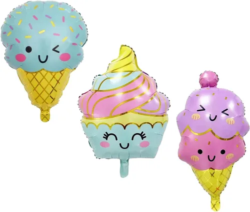 Miniatura 2 de 6 globos grandes de Mylar de helado para verano, decoración de fiesta de cumpleaños de Hawaii Luau