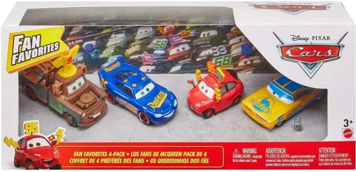 Fan de acción Favoritos Cars Team 95 Mater Team 51 Ramone Team 95 51 Maddy Fabulous Lightning McQueen 4 Pack 1 55 Escala Diecast