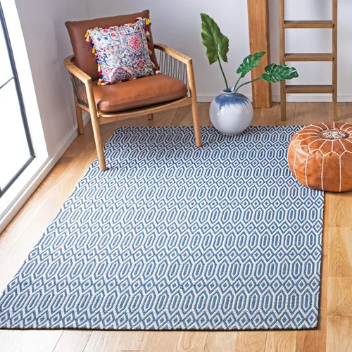 Miniatura 13 de Martha Stewart x SAFAVIEH - Colección de alfombras de área de 2 x 8 pies, color antracita y gris claro, tejido plano, de algodón, ideal para sala