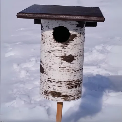 Miniatura 9 de DutchCrafters Gilbertson - Casa de pájaros azules con base extraíble, duradera y resistente a la intemperie, caja anidable para pájaros azules