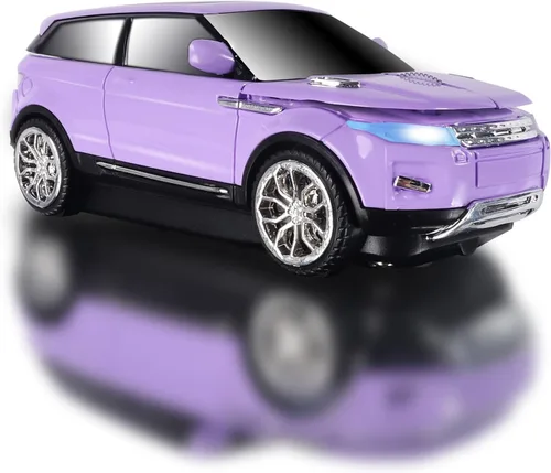 Miniatura 7 de elec Space Ratón inalámbrico con forma de coche para computadora, para PC portátil (azul)
