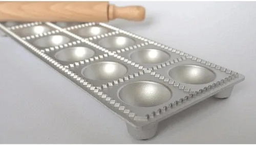 Miniatura 3 de Ravioli redondo de aluminio de 12 agujeros con rodillo