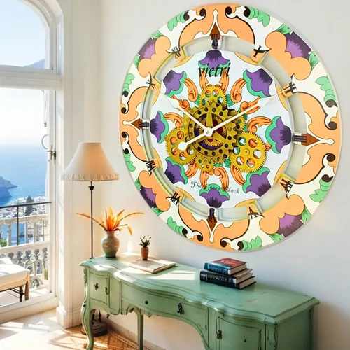 Miniatura 7 de ImprovingLife The Gears - Reloj de pared con engranajes móviles (Atrani, redondo de 10 pulgadas)