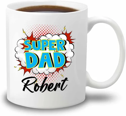 Miniatura 14 de Taza de café de cerámica personalizada para papá, taza de té blanca para feliz cumpleaños, taza de café para papá, taza de viaje con texto/foto