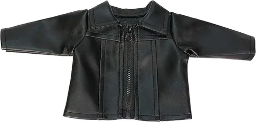 Miniatura 2 de American Fashion World Chaqueta de cuero negra hecha para muñecas de 18 pulgadas como muñecas American Girl