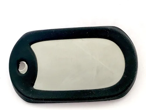 Miniatura 2 de 10 silenciadores negros para nuestras auténticas placas militares para perros.