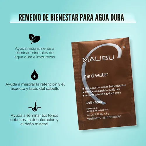Miniatura 2 de Malibu C Remedio capilar Hard Water Wellness (1 paquete) – Elimina los depósitos de agua dura y las impurezas del cabello – Contiene complejo