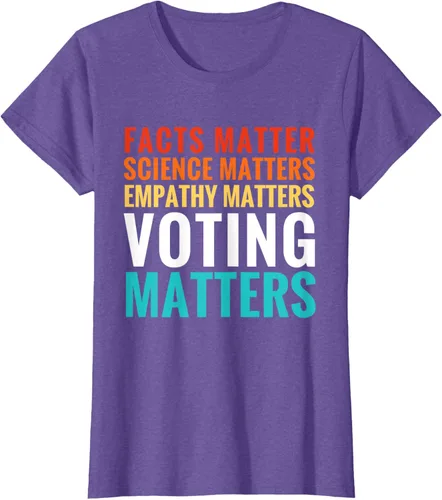 Miniatura 22 de Facts Matter Science Matters Voting Matters - Camiseta demócrata liberal, Negro, S