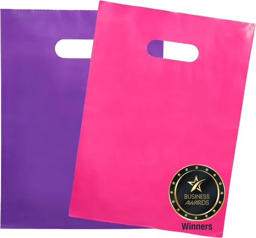 Miniatura 9 de Bolsas de mercancía Choice Marts en colores rosa pastel y azul pastel, 200 unidades, tamaño 9"x12", espesor de 1.5 mil