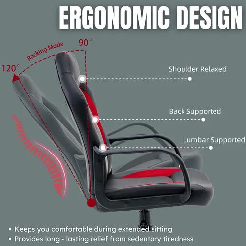 Miniatura 5 de Silla de Videojuegos para Computadora Gaming Racing Ergonómica para Adolescentes Adultos Niños Jugadores Oficina en Casa Ejecutiva Escritorio