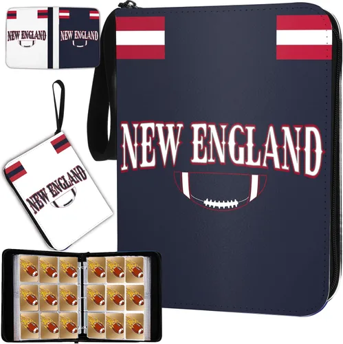 Miniatura 7 de Carpeta de tarjetas de fútbol con fundas 400 bolsillos, soporte para tarjetas de fútbol de Dallas para tarjetas de colección, carpeta con 3 anillas