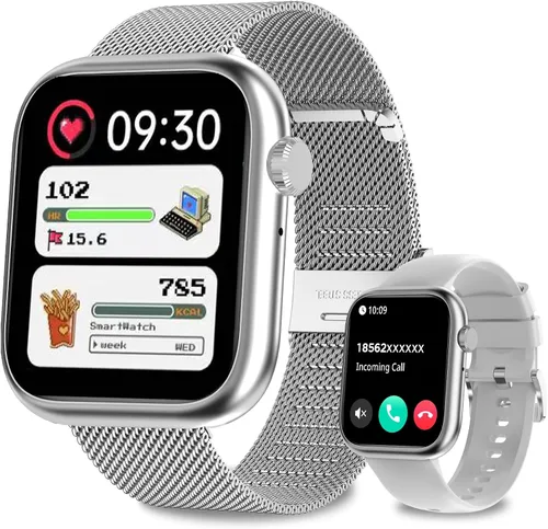 Miniatura 10 de Relojes Inteligentes para Hombres y Mujeres (Contestar/Hacer Llamadas), Reloj de Fitness con Batería de 7 Días con Monitor de SpO2/FC/Sueño/PA, Más