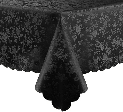 Miniatura 31 de Smiry Mantel cuadrado, mantel de vinilo resistente al agua, lavable, para cocina y comedor (azul bebé, 54 x 54 pulgadas)