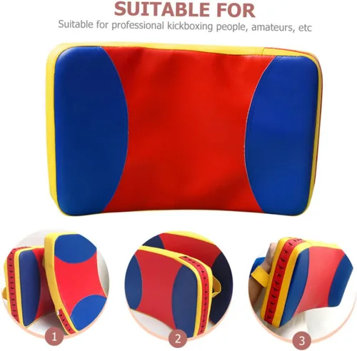 Miniatura 9 de Toddmomy Kickboxing Taekwondo Kick Protector de cuero Protector de zócalo de boxeo de boxeo de pared Kick Pad Kicking Strike Shield Pad Protector