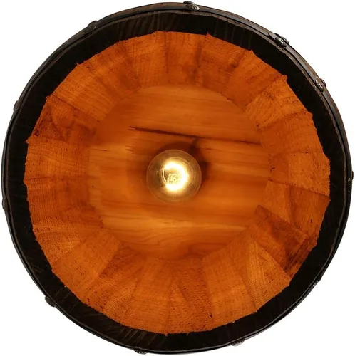 Miniatura 5 de Lámpara colgante de barril de vino de madera antigua, diseño rústico, para cocina y bar, accesorios de iluminación de techo