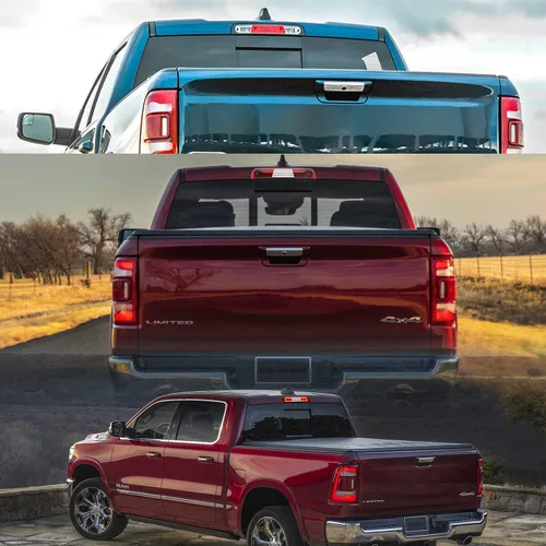 Miniatura 5 de Tercera luz de freno LED de repuesto para RAM 1500 2019 2020 2021 2022 2023 2024 RAM 1500 Pickup LED rojo 3er centro de freno de montaje alto