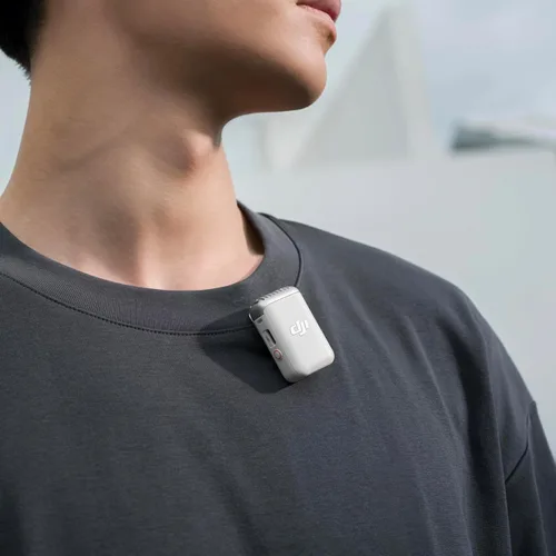 Miniatura 6 de DJI Transmisor Mic 2 (blanco perla), micrófono inalámbrico con cancelación inteligente de ruido, grabación interna de 14 horas, batería de 6 horas