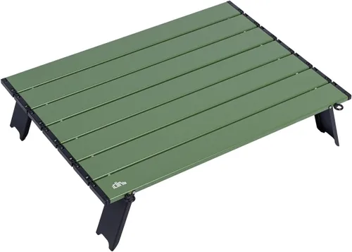 Miniatura 13 de iClimb - Mesa plegable ultraligera y compacta de mini playa y picnic de aluminio con bolsa de transporte, dos tamaños (negro - S)