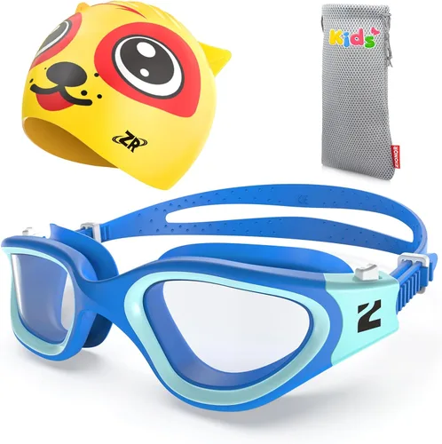 Miniatura 13 de ZIONOR Gafas de natación para niños con gorro de natación, G1 MINI SE antivaho con gorro de natación para niños A2