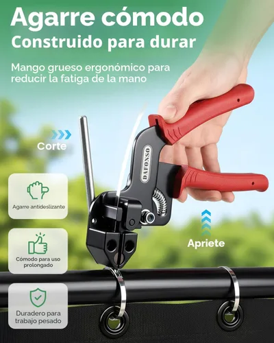Miniatura 3 de Kit de pistola de sujeción de cables de acero inoxidable 304 resistente con 11.8 pulgadas, 110 bridas de metal - Resistente a los rayos UV y a