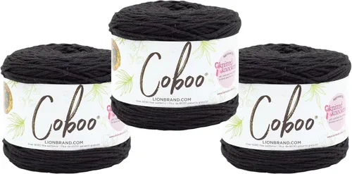 Miniatura 25 de Lion Brand Yarn Coboo, hilo suave para tejer, hacer ganchillo y manualidades, Vanilla Blossom, paquete de 3 Flor de vainilla
