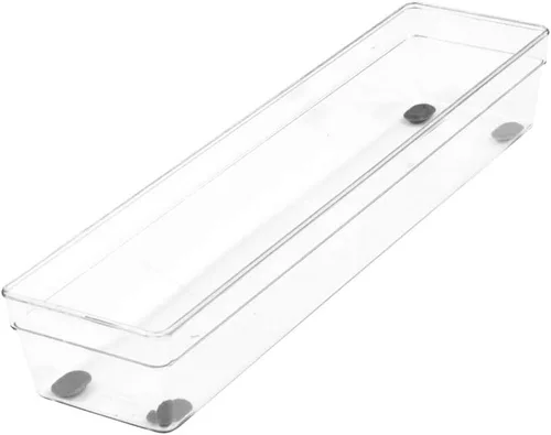 Glad Bandeja de almacenamiento de plástico para cajones, contenedor organizador resistente para el hogar, cocina, baño, dormitorio, oficina, pies