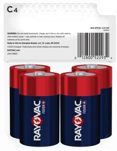 Miniatura 7 de Rayovac Baterías Fusion C (paquete de 4), pilas alcalinas C